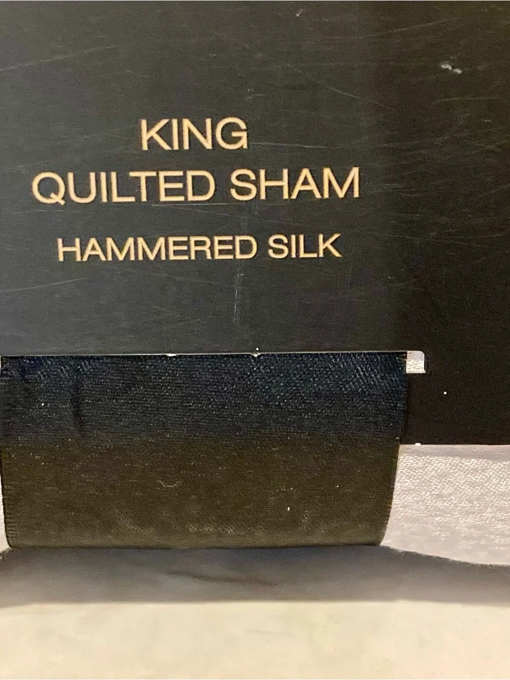 NEW Donna Karan Home hammered silk blend King sham in platinum
